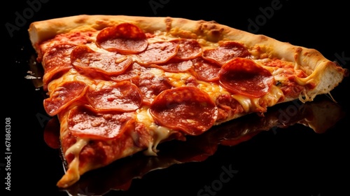 Pepperoni pizza slice