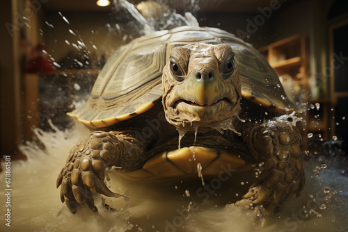 Diese Schildkröte kann nicht gestoppt werden - Die Schildkröte kann alles erreichen photo