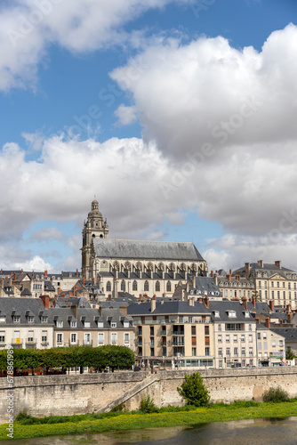 Blois, France: Landscape of Blois over the Loire river