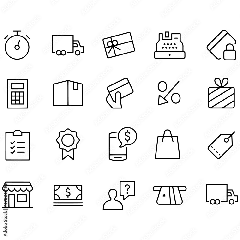 Shopping Icons vector design