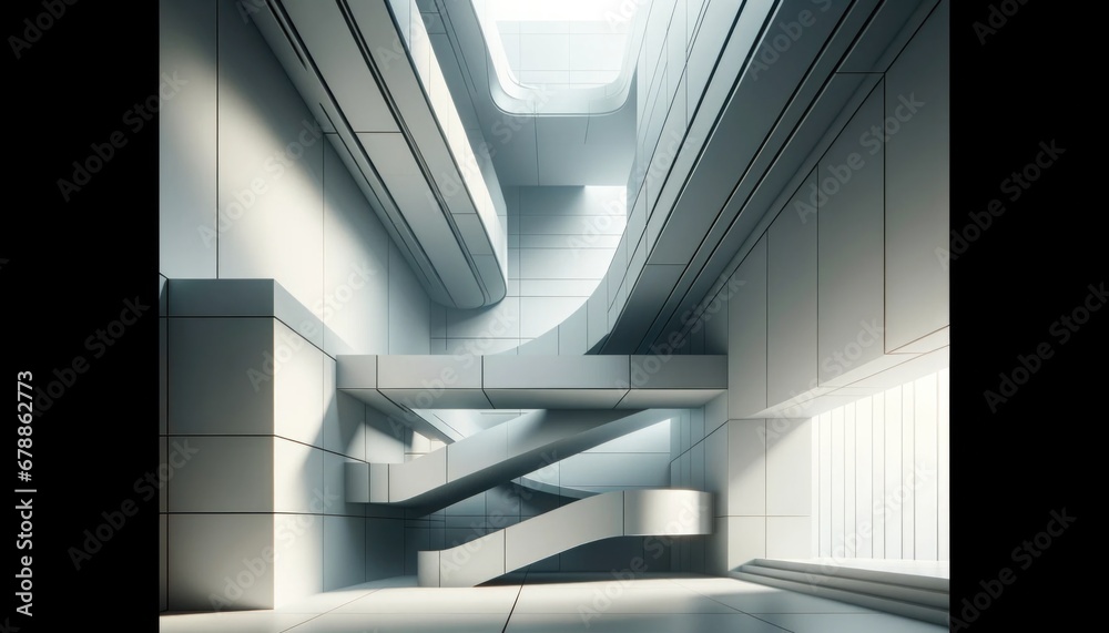 Obraz premium Futuristic Architectural Corridor