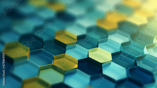 Vibrant Hexagonal Mosaic in Gradient Colors