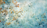 Ethereal Autumn Leaves on Misty Background
