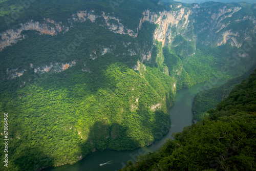 canyon de Sumidero Mexico Chiapas main tourist attraction pure nature aerial view