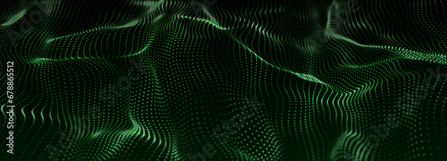 Abstract background with connection dots and lines. Big data. 3D rendering.