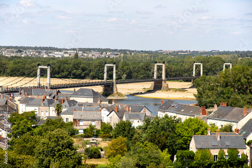 Mount Glonne and Saint Florent le Vieil seen from the eurovelo 6, Loire valley, France photo