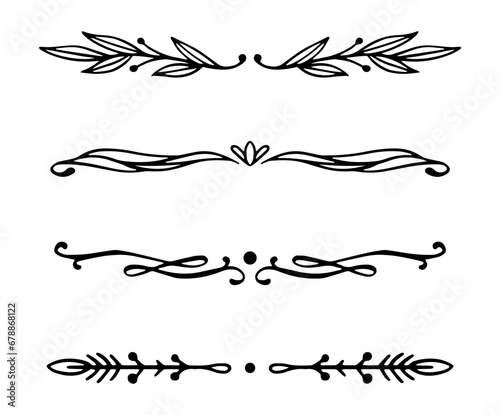 Hand drawn ornament divider collection
