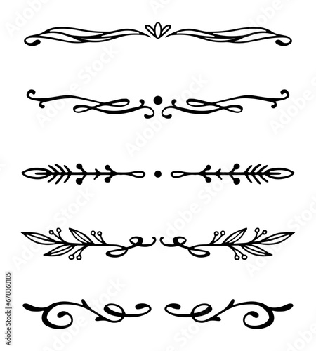 Hand drawn ornament divider collection