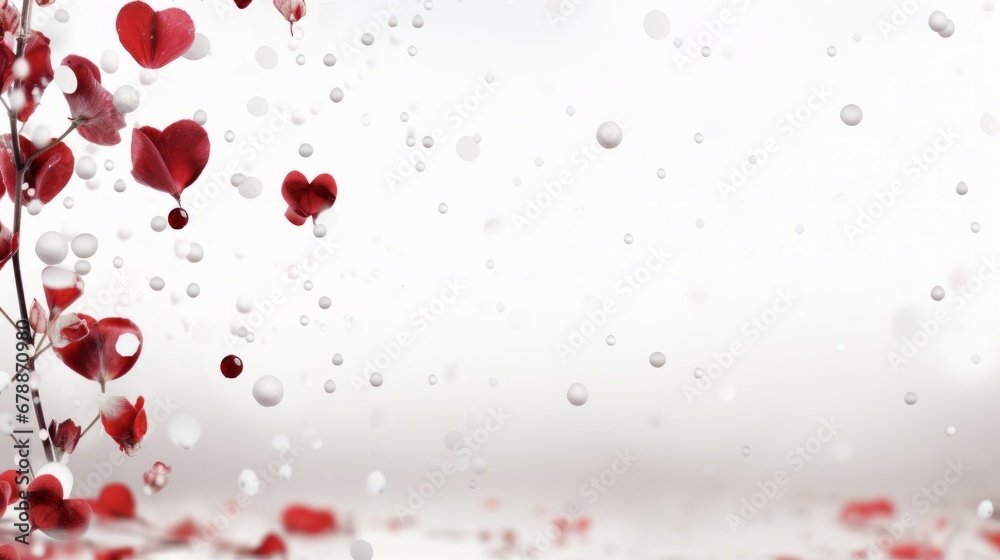 romantic valentines day banner with elegant composition and space for personalized message