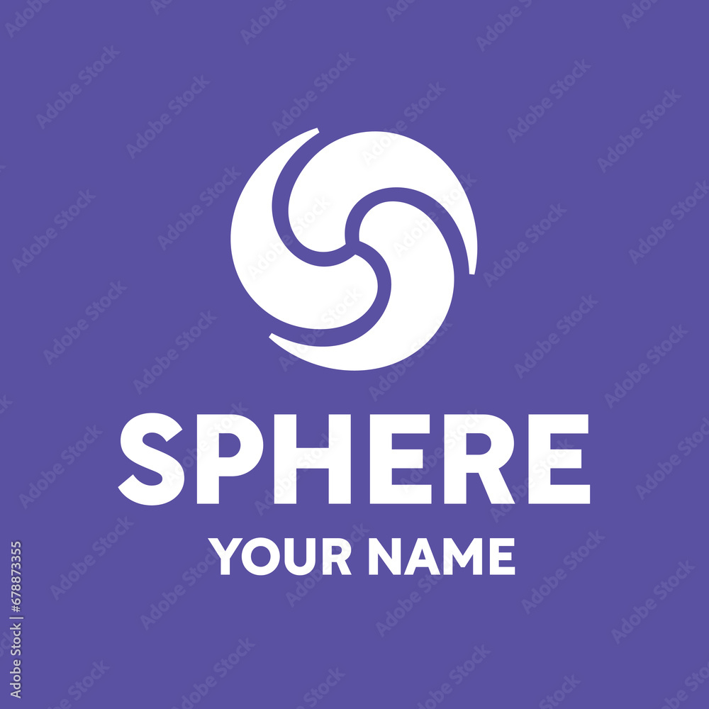 Fototapeta premium Modern professional logo in the shape of the sphere