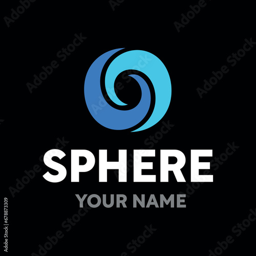 Modern professional logo in the shape of the sphere