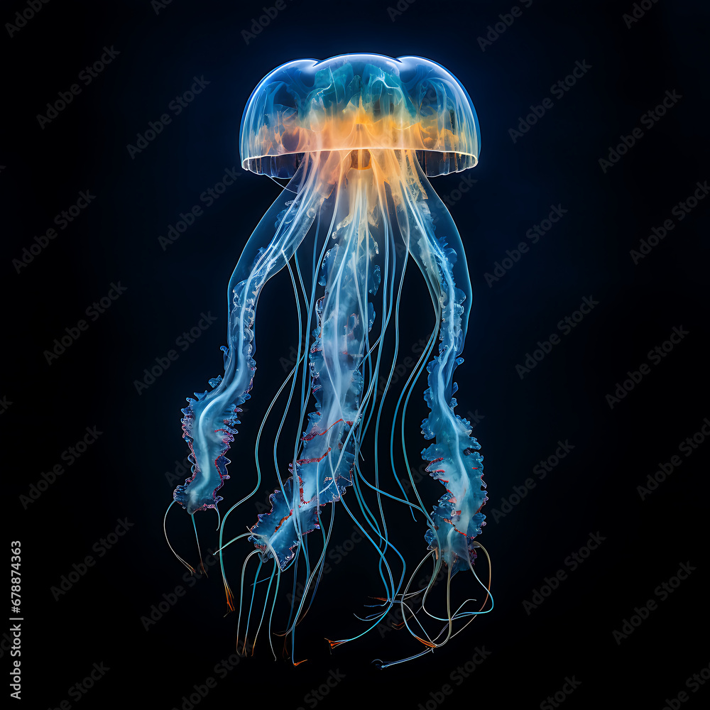 Medusas vistas a través de Rayos X - obrazy, fototapety, plakaty 