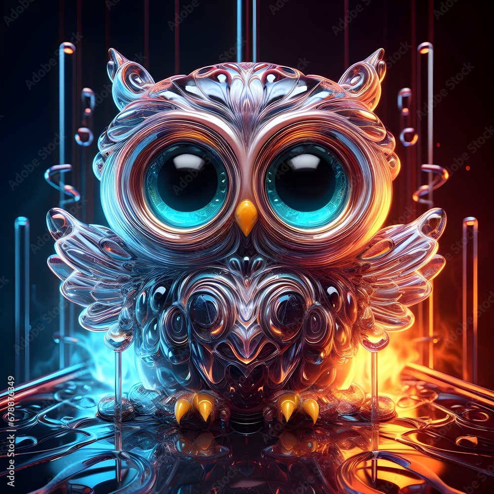 Cute conceptual owl character