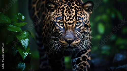 Panthera pardus animal in sunny summer fresh nice day © Ruslan Gilmanshin