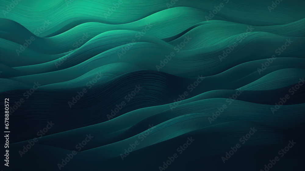 Obraz premium Dark Emerald and Navy Blue Gradient Design