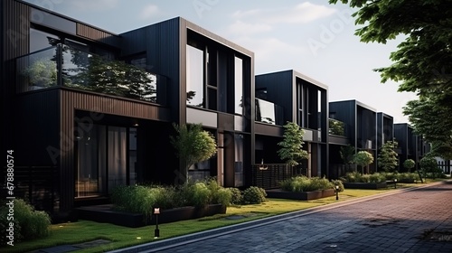 Modern Modular Private Black Townhouses