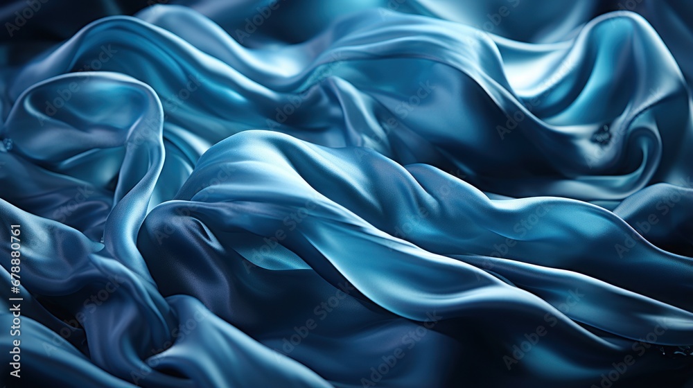 Fototapeta premium fabric in deep blue hues mimicking the sea uhd wallpaper