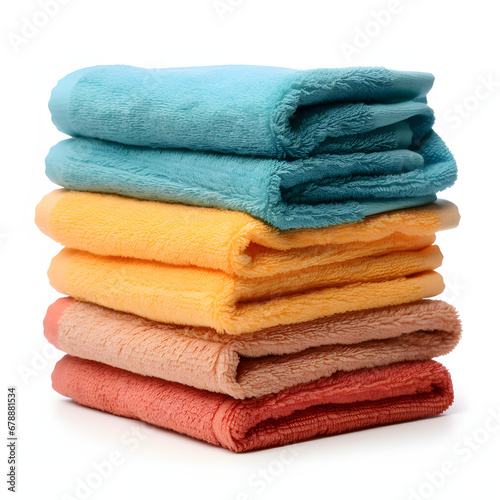 Towels isolated on white background 