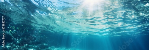 Magical underwater background photo