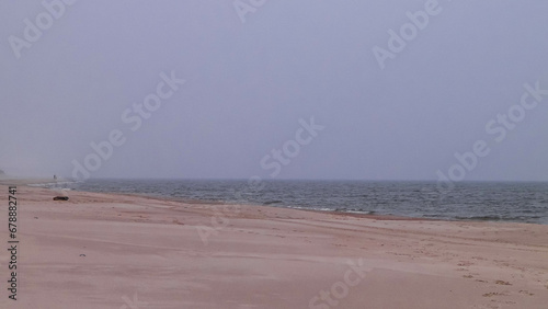 Fototapeta Naklejka Na Ścianę i Meble -  Baltic sea coast at rainy day.