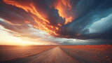 Dramatic cloudscapes above the path of speed