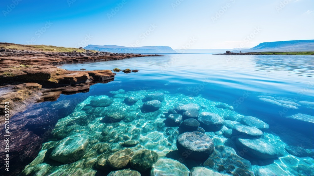Fototapeta premium Akureyri Keri volcanic crater lake realism uhd wall paper