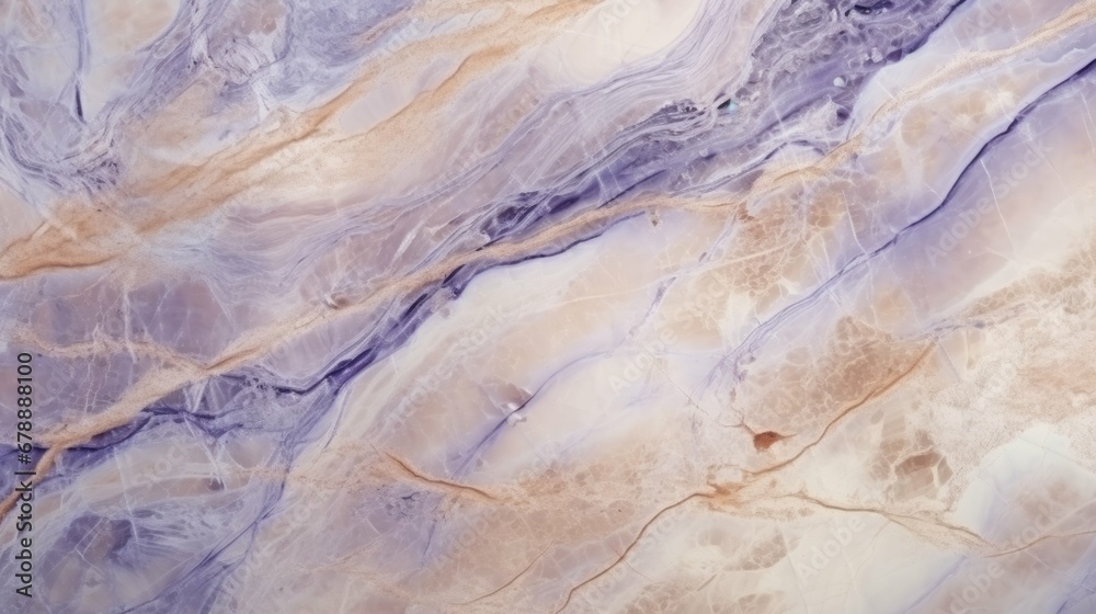 Beige Marble with Tanzanite Horizontal Background. Abstract stone texture backdrop. Bright natural material Surface. AI Generated Photorealistic Illustration.