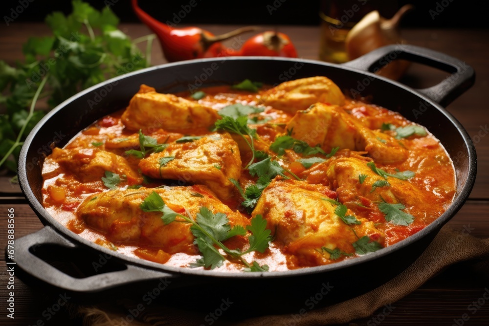 Delicious Fish Curry: A Tempting Platter of Stewed Fish Cooked in Rich Curry Sauce Delicious Fish Curry: A Tempting Platter of Stewed Fish Cooked in Rich Curry Sauce