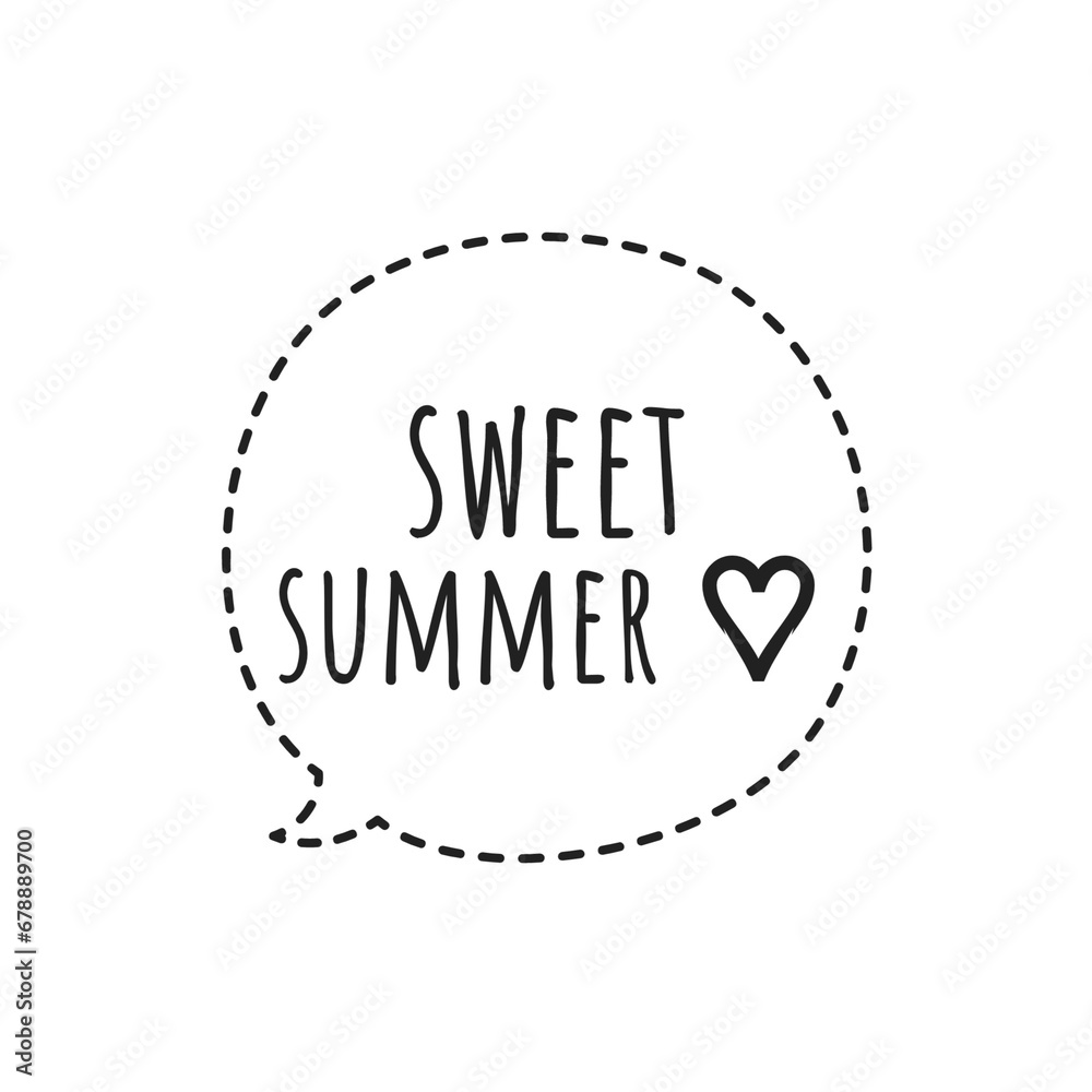 ''Sweet summer'' Quote Illustration Design ''Sweet summer'' Quote Illustration Design
