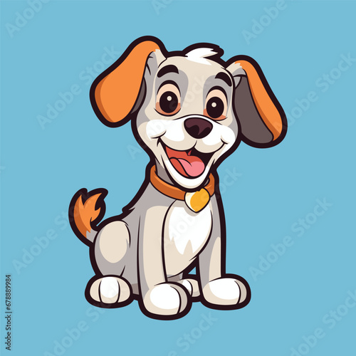Vector Cartoon Dog  Adorable Labrador Puppy Illustration  a Funny Brown Canine Character with a Loving Expression  Perfect for Pet-themed Art and Cartoon Designs