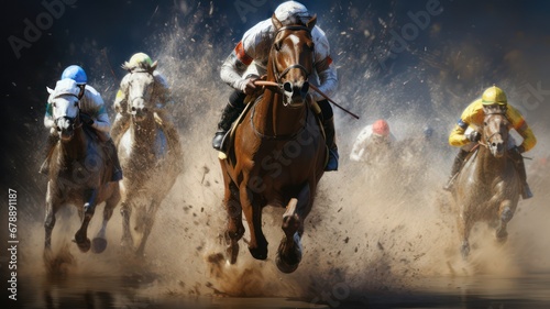 Horse race created with Generative AI © mg photo
