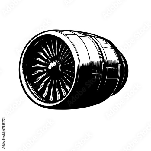 Airplane Jet Engine Vector Logo Art photo