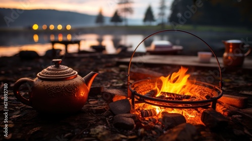 i_Camp_fire_and_tea_pot_are_foreground uhd wall paper