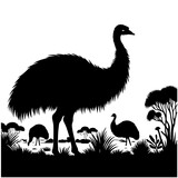 Emu Vector Logo Art