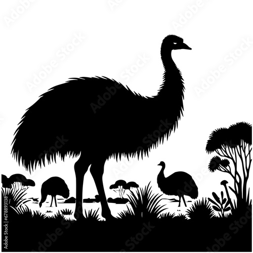 Emu Vector Logo Art photo