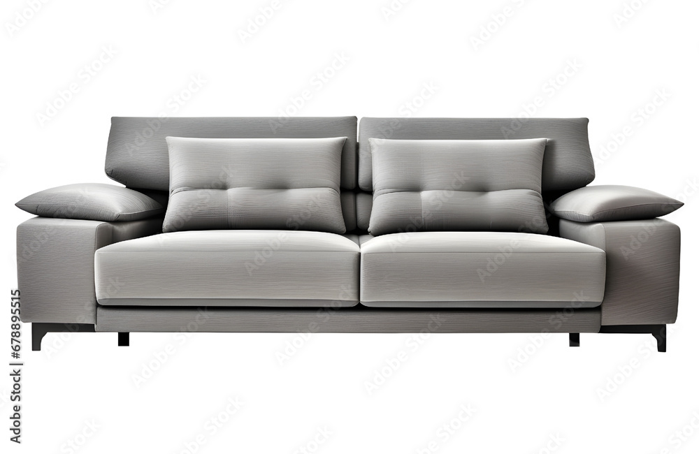 Gray Sofa Furniture Isolated on a Transparent Background Gray Sofa Furniture Isolated on a Transparent Background