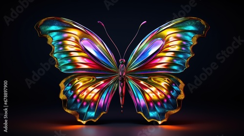Bright Shining Multicolored Butterfly © Asad