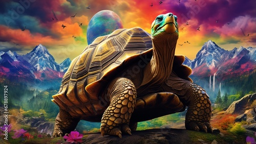 Realistic bowser has a turtle likeness beautiful image Ai generated art photo
