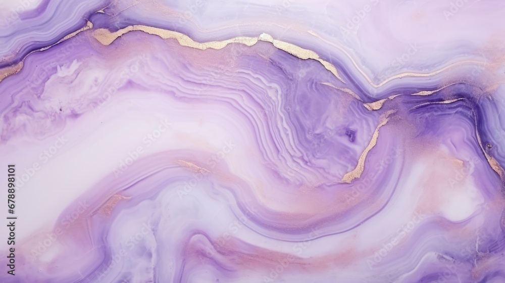 Lavender Marble with Rhinestones Horizontal Background. Abstract stone texture backdrop. Bright natural material Surface. AI Generated Photorealistic Illustration.