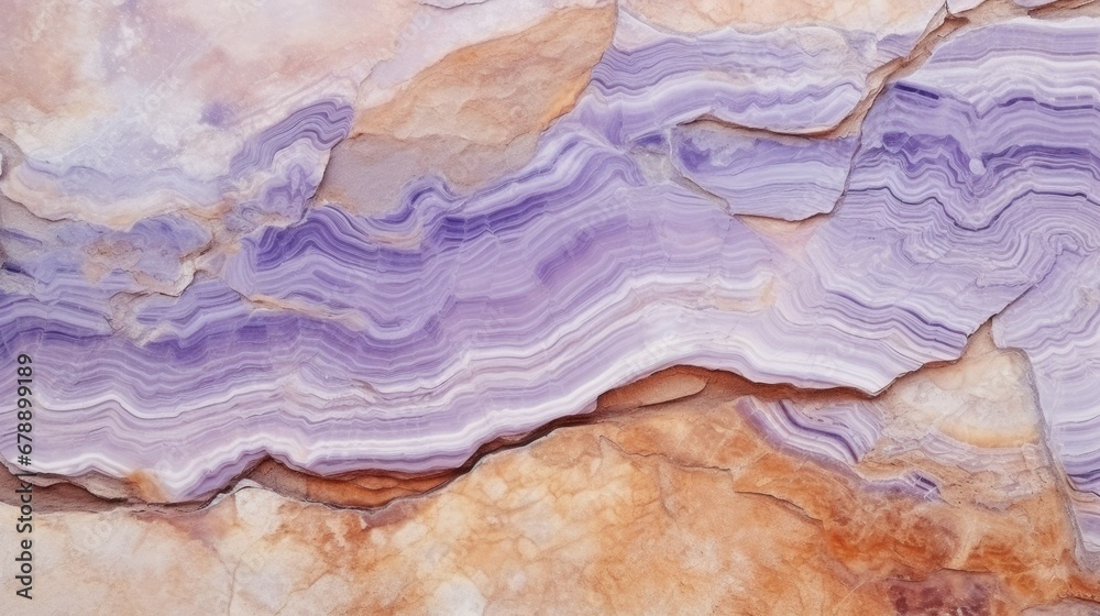 Lavender Marble with Sandstone Horizontal Background. Abstract stone texture backdrop. Bright natural material Surface. AI Generated Photorealistic Illustration.