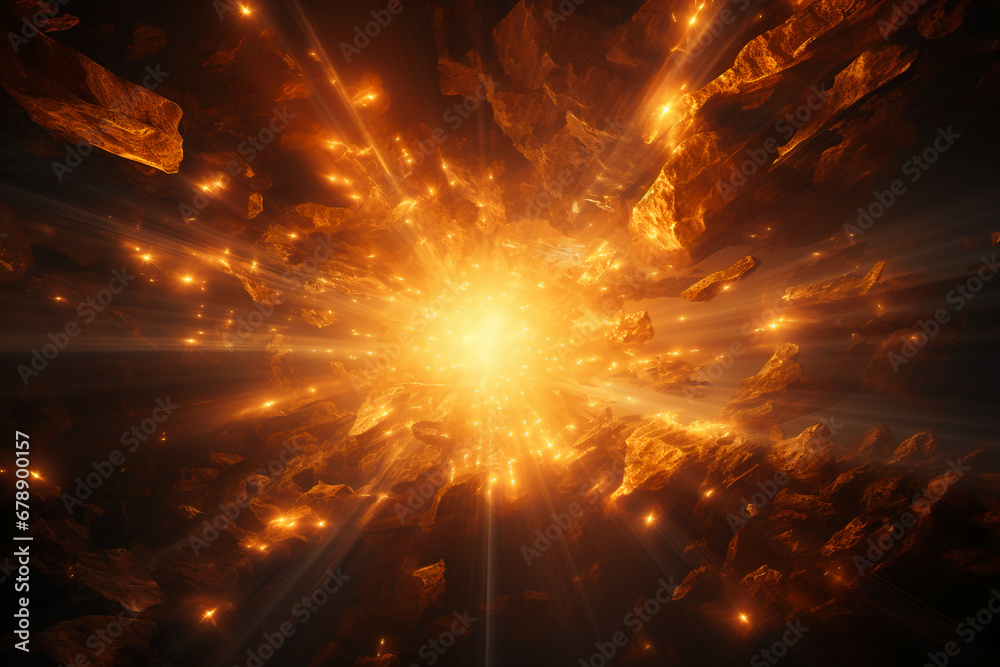 Light ray from sun that shines through gap. AI generative Light ray from sun that shines through gap. AI generative