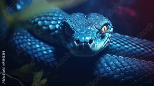 Dangerous Viper Snake: Blue Insulari View