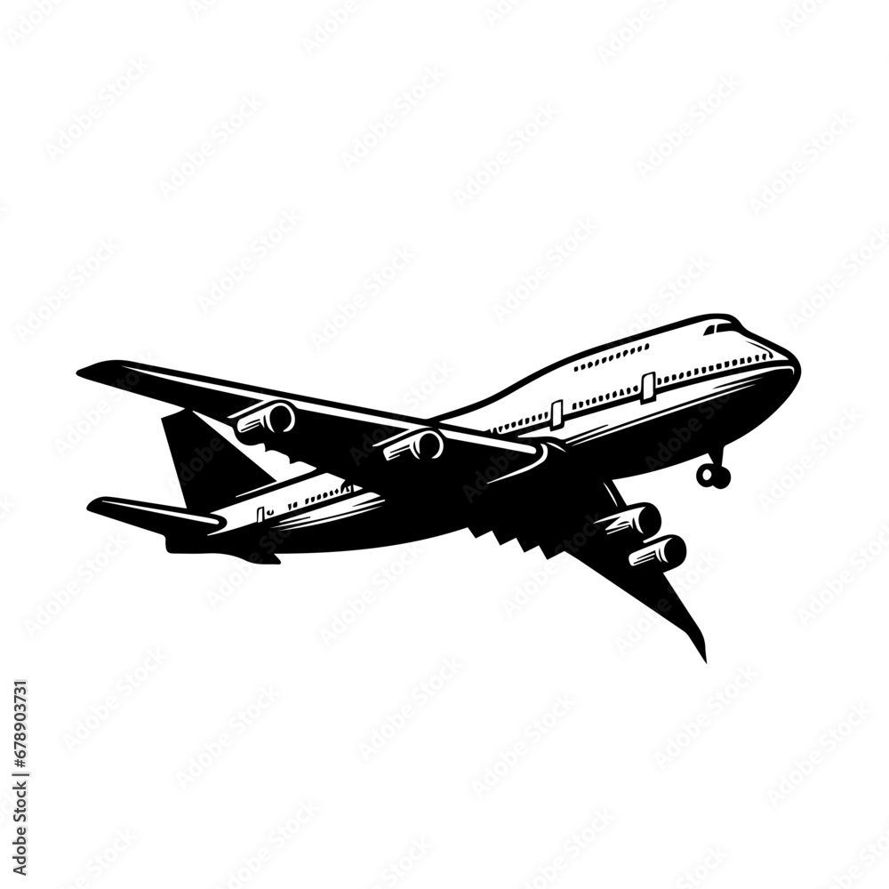 Airplane Icon Vector Logo Art