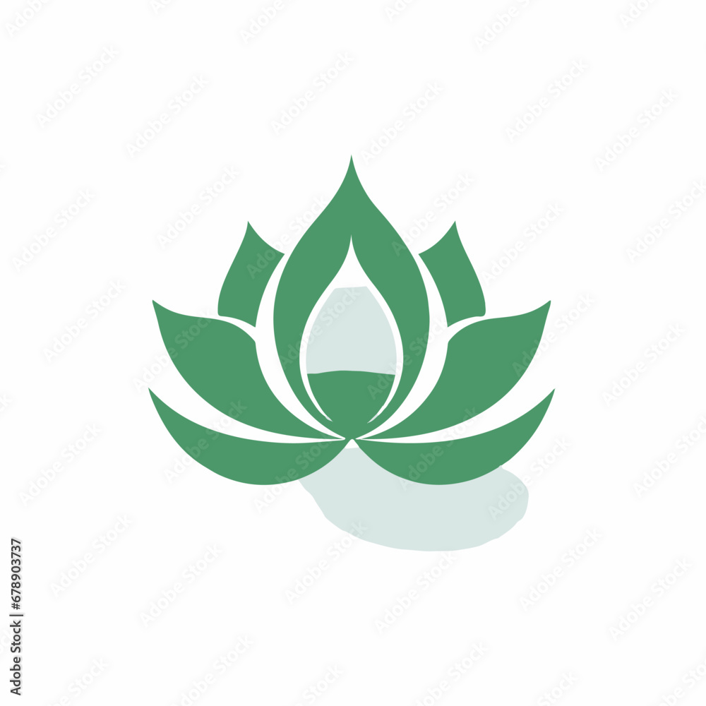 Lotus in cartoon, doodle style. 2d vector illustration in logo, icon style. AI Generative