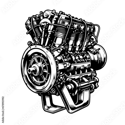 Engine Vector Logo Art