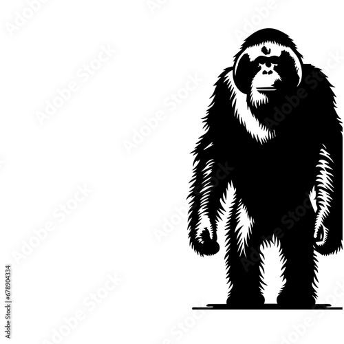 Fototapeta Naklejka Na Ścianę i Meble -  Orangutan Vector Logo Art