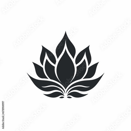 Lotus in cartoon, doodle style. 2d vector illustration in logo, icon style. AI Generative © Alexey