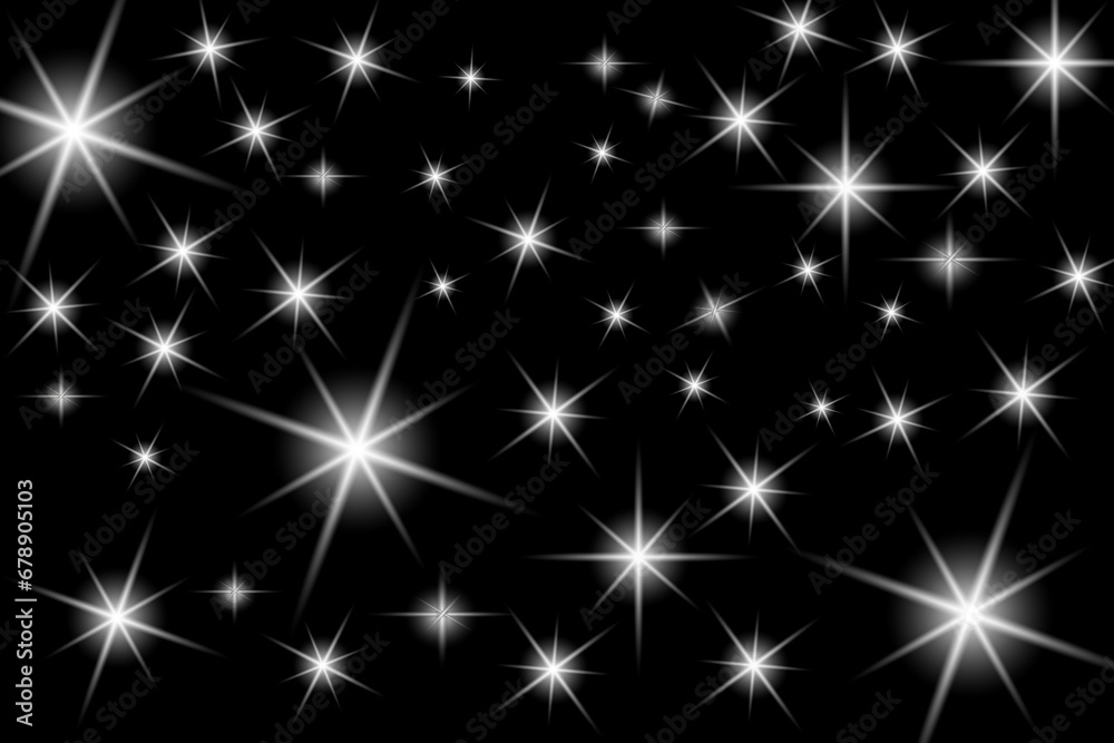 Black background of shiny stars Black background of shiny stars