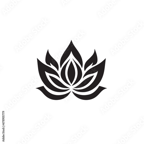 Lotus in cartoon  doodle style. 2d vector illustration in logo  icon style. AI Generative