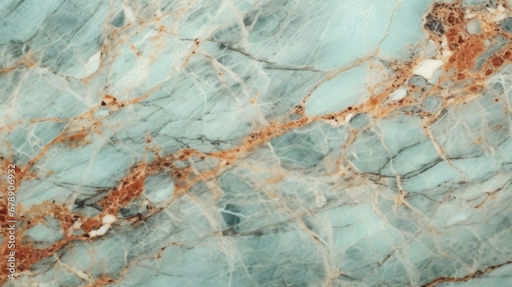 Mint Marble with Copper Patina Horizontal Background. Abstract stone texture backdrop. Bright natural material Surface. AI Generated Photorealistic Illustration. Mint Marble with Copper Patina Horizontal Background. Abstract stone texture backdrop. Bright natural material Surface. AI Generated Photorealistic Illustration.